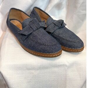 Cole Haan Cloudfeel Grandseries Blue Denim Bow Loafers W25761 Womens 9B